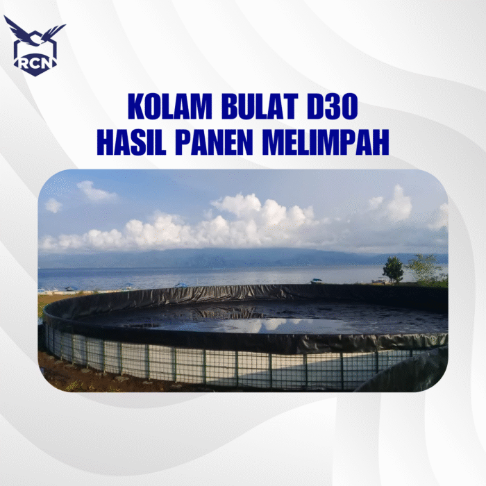 Kolam Bulat Geomembrane Anti Karat - Warna Biru - Gambar 6