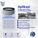 Kolam Bulat Geomembrane Anti Karat - Warna Biru - Gambar 2