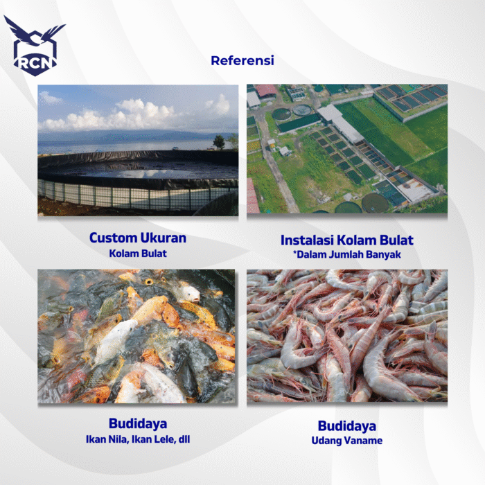 Kolam Bulat Geomembrane Anti Karat - Warna Biru - Gambar 5