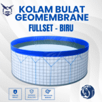 Kolam Bulat Geomembrane Fullset - Warna Biru