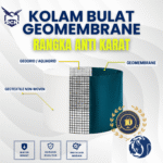 Kolam Bulat Geomembrane Anti Karat - Warna Biru - Gambar 3