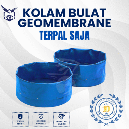 Kolam Bulat Geomembrane (Terpal Saja - Warna Biru)